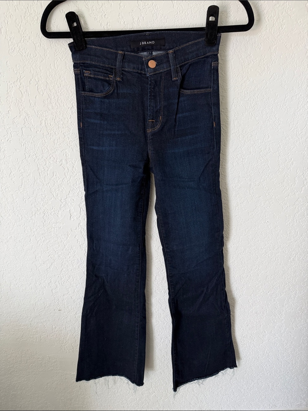 J Brand Maria Flare Jeans with Raw Hem